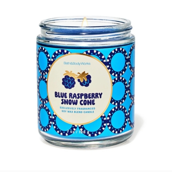 Bath & Body Works Other - Bath & Body Works Blue Raspberry Snow Cone Single Wick Candle